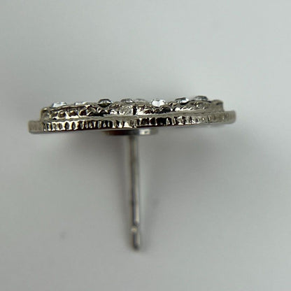 Chanel Coco Mark Accessories Earrings Silver A11V Vintage Ladies