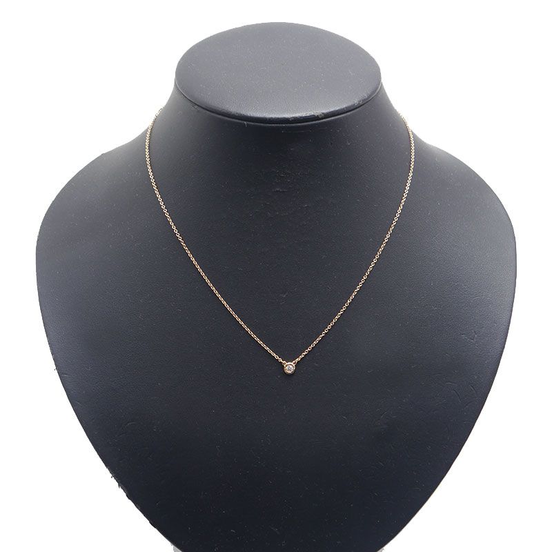 Tiffany & Co Peretti By-the-yard Necklace 18K Pink Gold Diamond