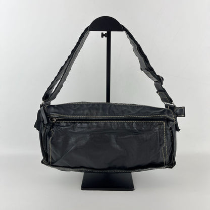 Miu Miu Shoulder Bag Black Leather Vintage — view 2