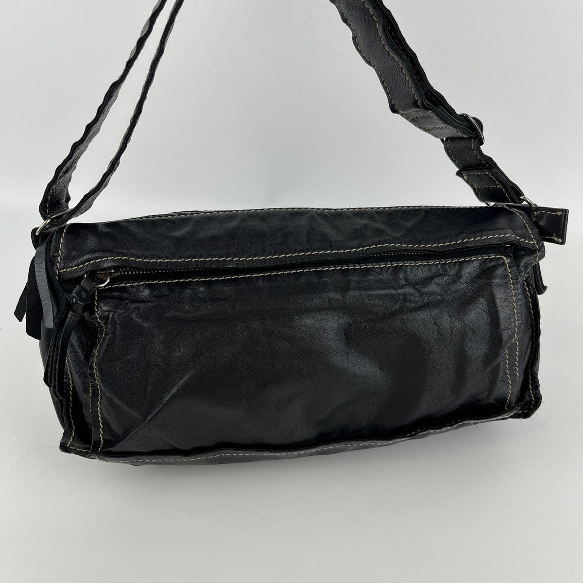 Miu Miu Shoulder Bag Black Leather Vintage — view 3