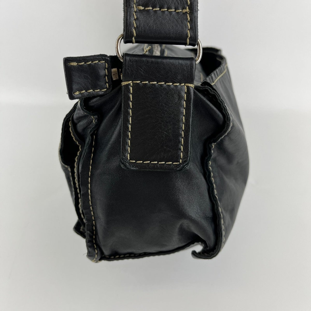 Miu Miu Shoulder Bag Black Leather Vintage — view 6