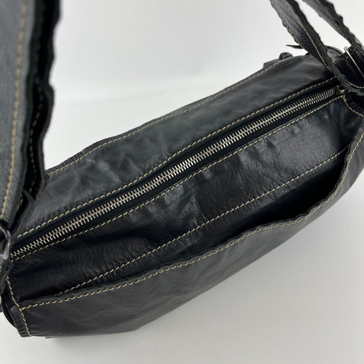 Miu Miu Shoulder Bag Black Leather Vintage — view 7