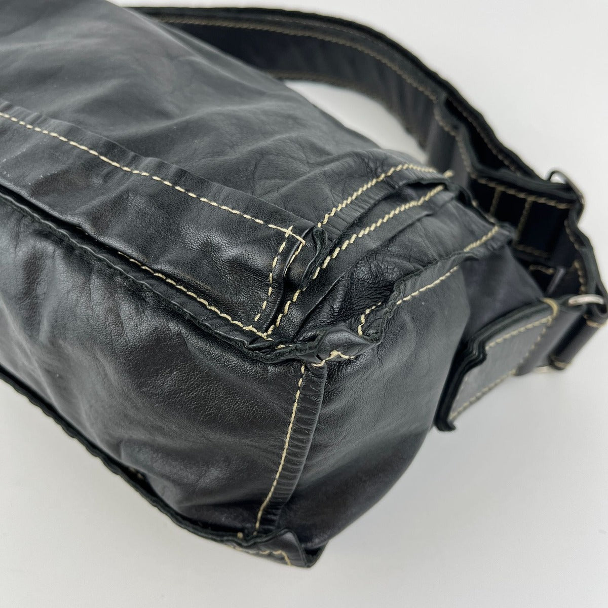 Miu Miu Shoulder Bag Black Leather Vintage — view 10
