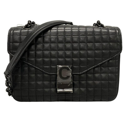 Celine Shoulder Bag C Medium 187253bfz38no Black Chain Shoulder/quilted