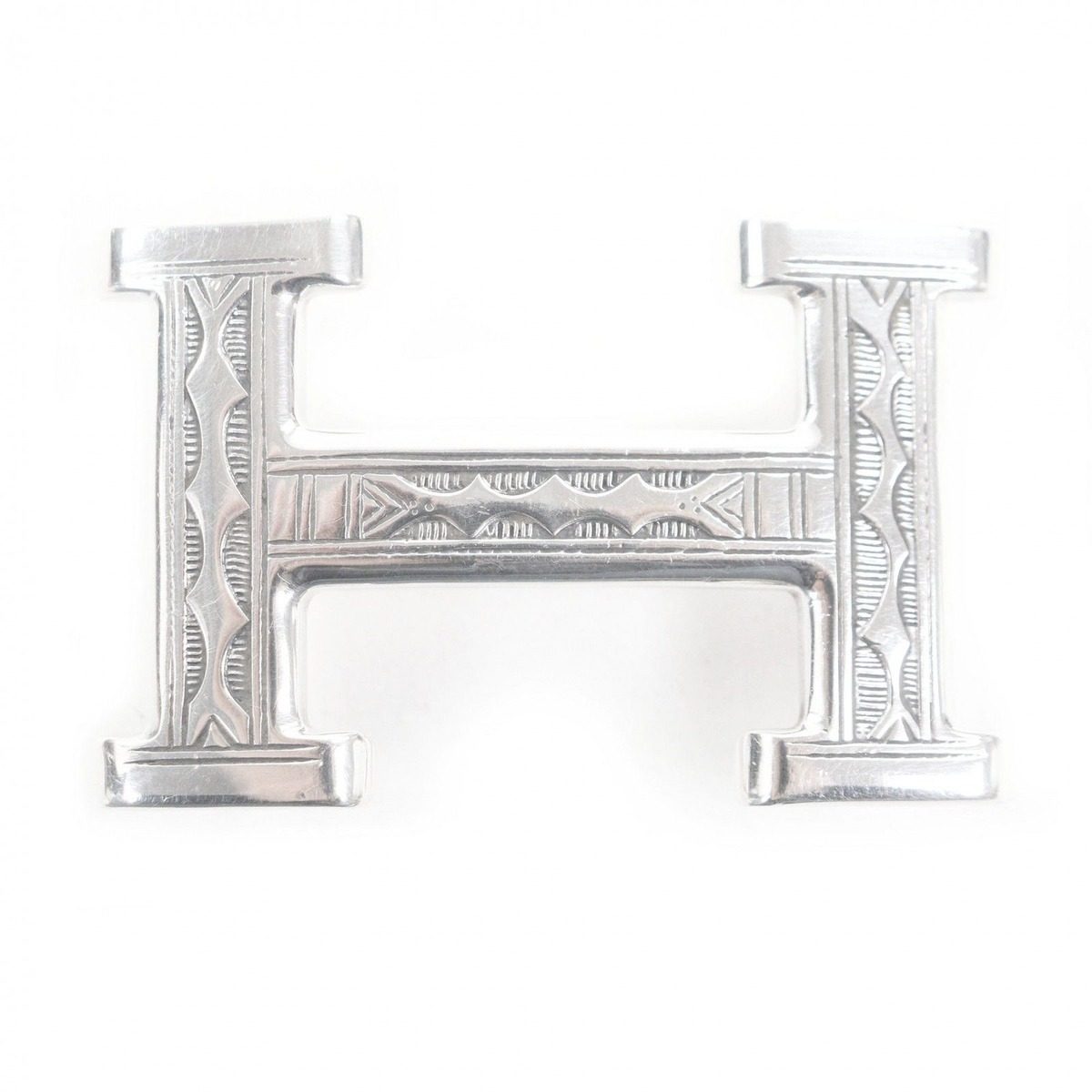 Hermes Vintage Toareg Hand Carved Belt Buckle