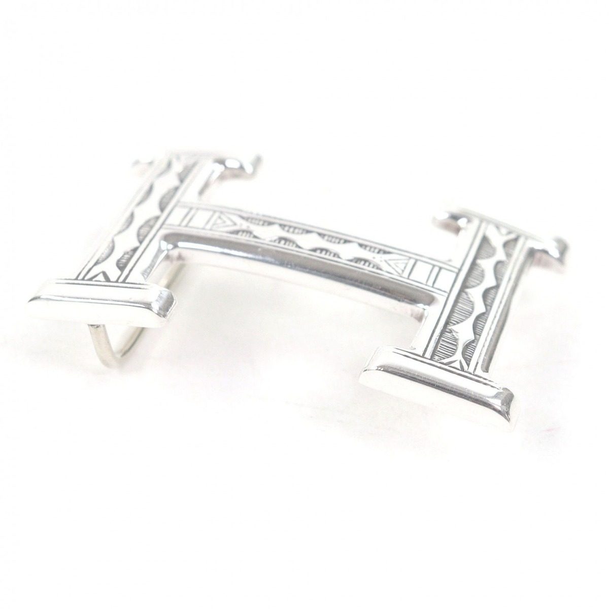 Hermes Vintage Toareg Hand Carved Belt Buckle — view 3