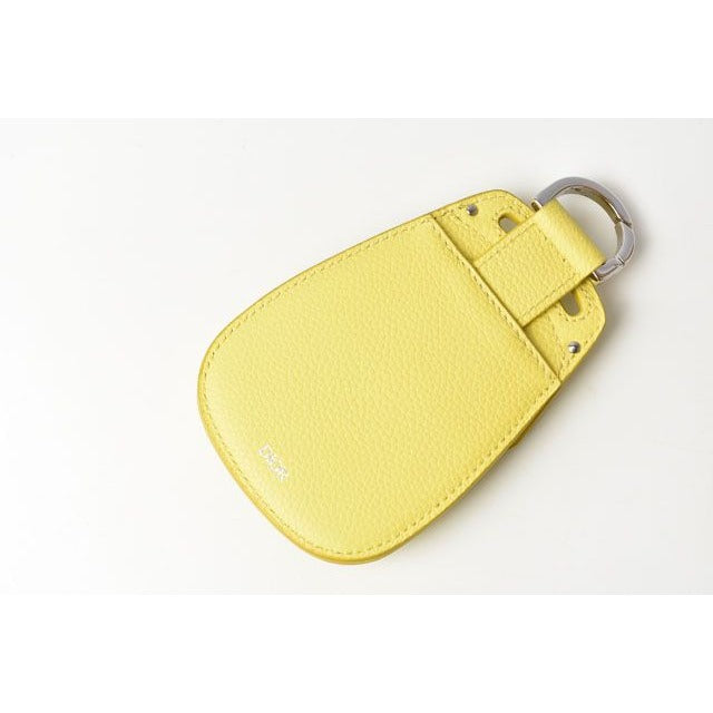 Dior Card Case Coin Ring Mini Wallet With Saddle Bag Motif Yellow — view 3