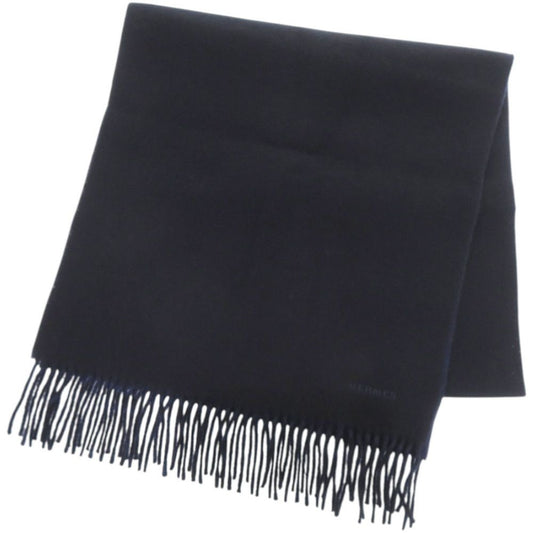 Hermes Rectoverso 01 Cashmere Marine Navy Scarf Ocean