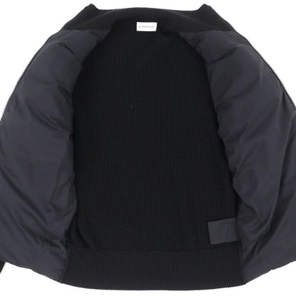 Bvlgari Moncler Cardigan Tricot Front Logo Knit Contrast Zip Up Jacket Black — view 3