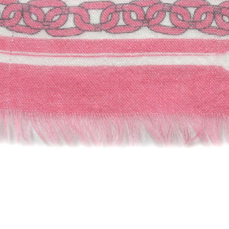 Louis Vuitton M78730 100% Cashmere Fringed Logo Design Large Size Stole Shawl