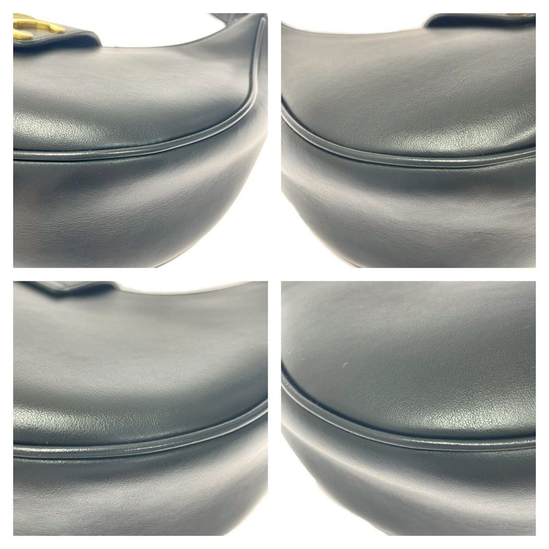 Celine Leather Triomphe Ava Shoulder Bag Black 456032 Shoulder Bag