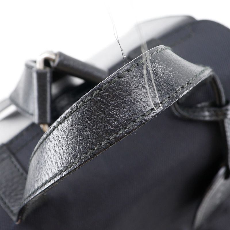 Gucci 019.2058.0173.5 Nylon Canvas And Leather Black Ladies Backpack/daypack