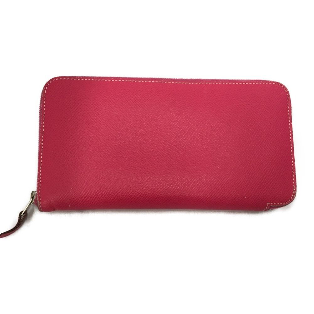 Hermes Azap Classic Leather Long Wallet Pink