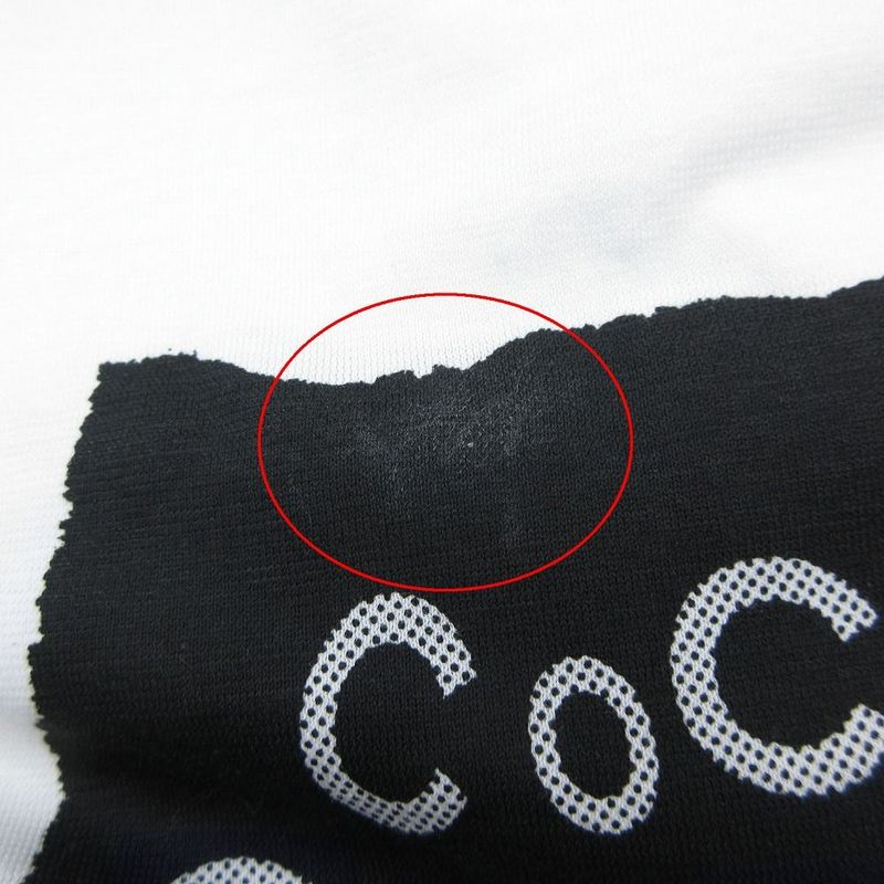 Chanel 20p Long T-Shirt Women's S White Cotton Coco Mark Camellia Long Sleeves