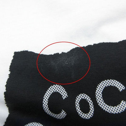 Chanel 20p Long T-Shirt Women's S White Cotton Coco Mark Camellia Long Sleeves