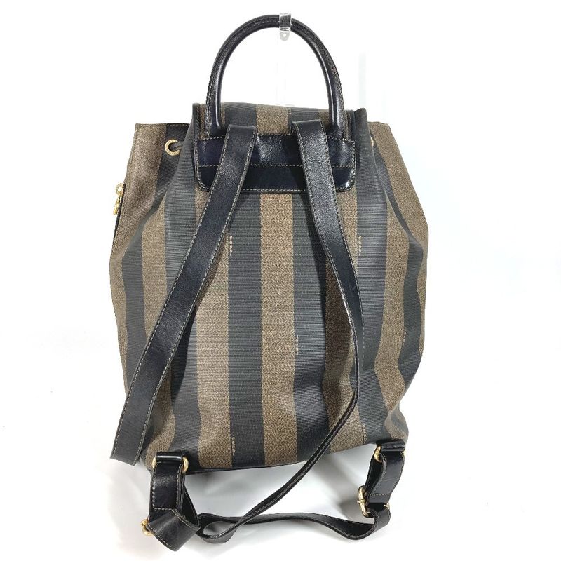 Fendi Backpack Sac Pecan Pvc/leather Khaki