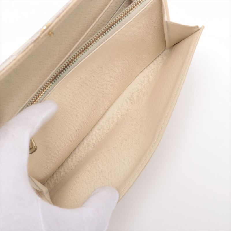 Louis Vuitton Damier Azure Portefeuille Sarah Long Wallet N61735 Ivory Made In