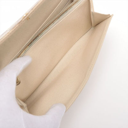 Louis Vuitton Damier Azure Portefeuille Sarah Long Wallet N61735 Ivory Made In