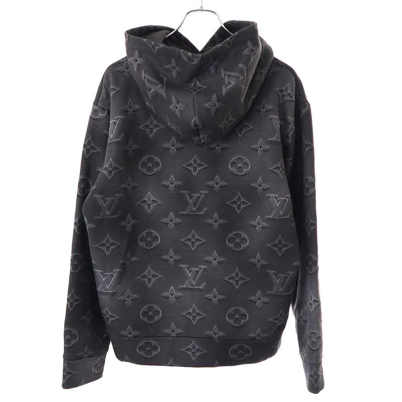 Louis Vuitton 21ss 3dmonogram Pullover Sweatshirt Hoodie Ihn Hky24w Black M