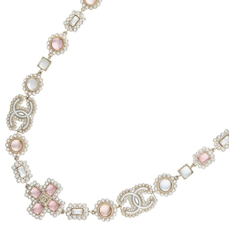 Chanel A21 K Rhinestone Multi-motif Necklace Women