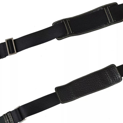 Prada Shoulder Bag Diagonal Bag Black Leather 35bs145