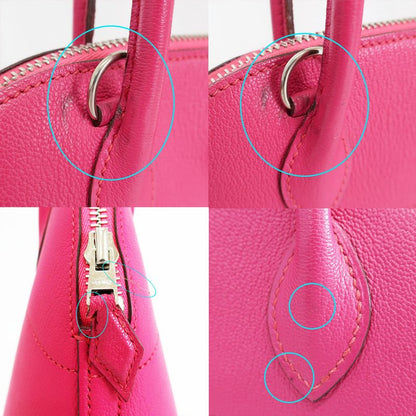 Hermes Bolide 27 Handbag Shoulder Bag Pink Silver Hardware K