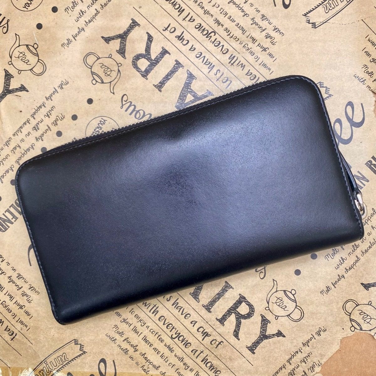 Fendi Wallet Zucca Round Leather Black Card Billfold — view 4