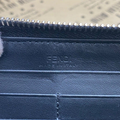 Fendi Wallet Zucca Round Leather Black Card Billfold — view 5