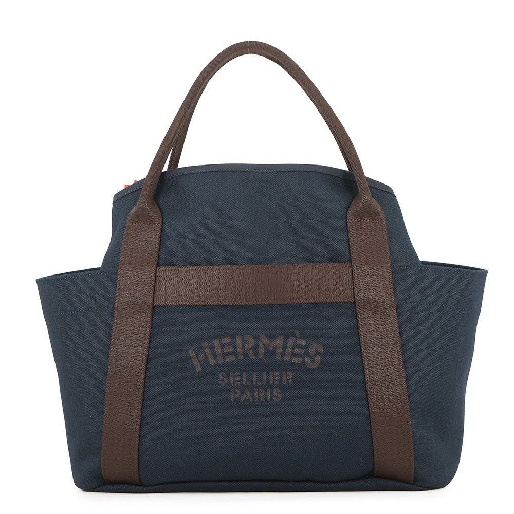 Hermes Sac de Pansage Groom Navy 2-Way Tote