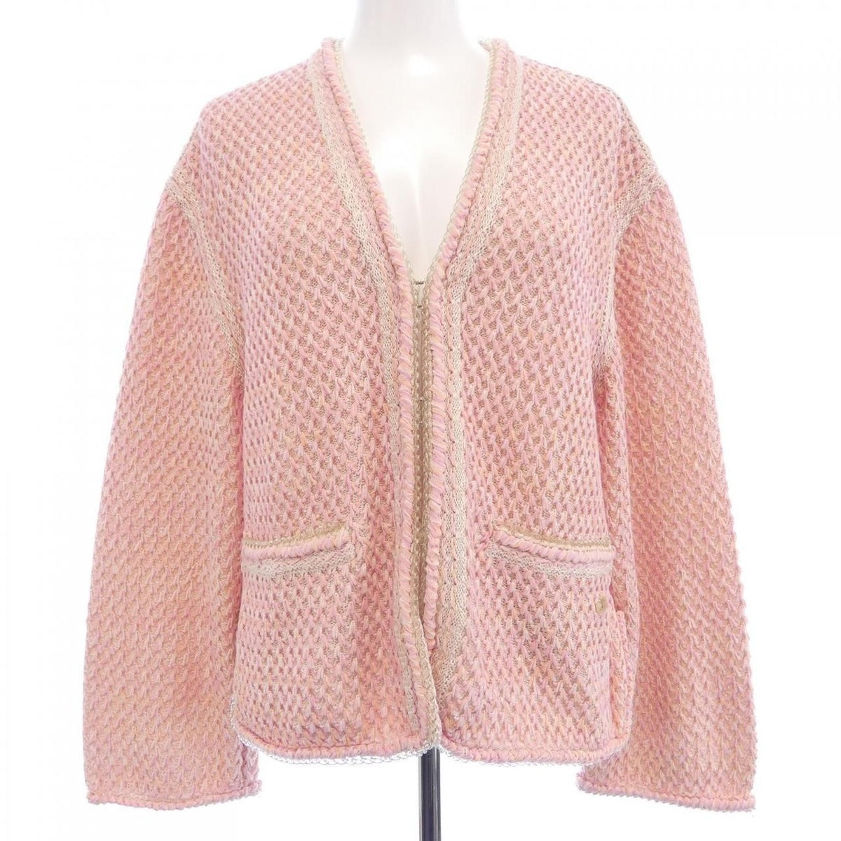Chanel Size 38 Pink Cardigan