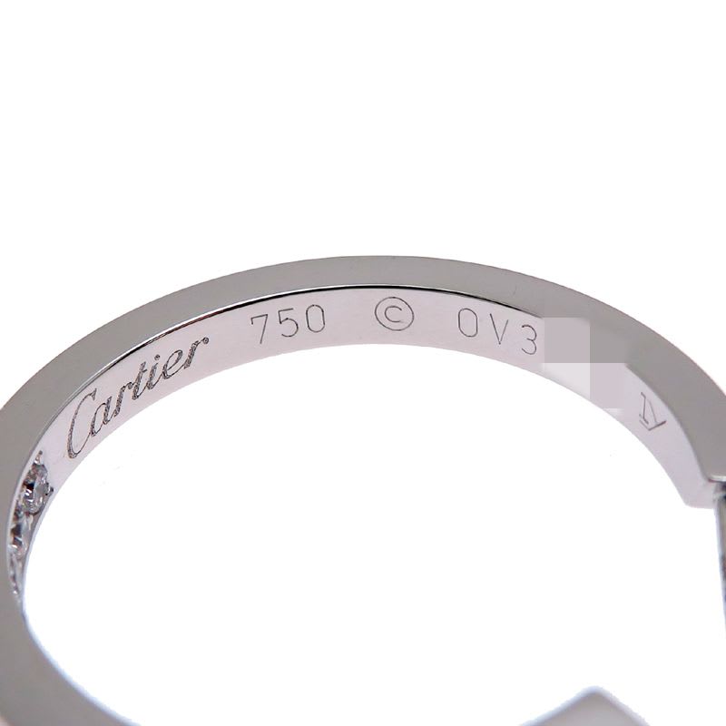 Cartier Diamond Hoop White Gold Earrings