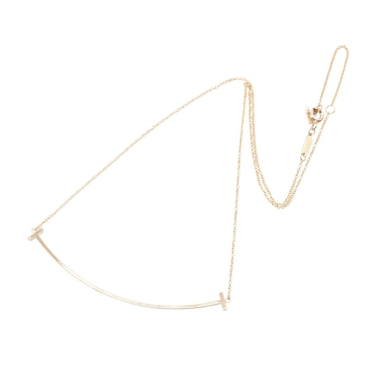 Tiffany & Co Necklace T Smile Large 40.5 18k Pink Gold — view 2