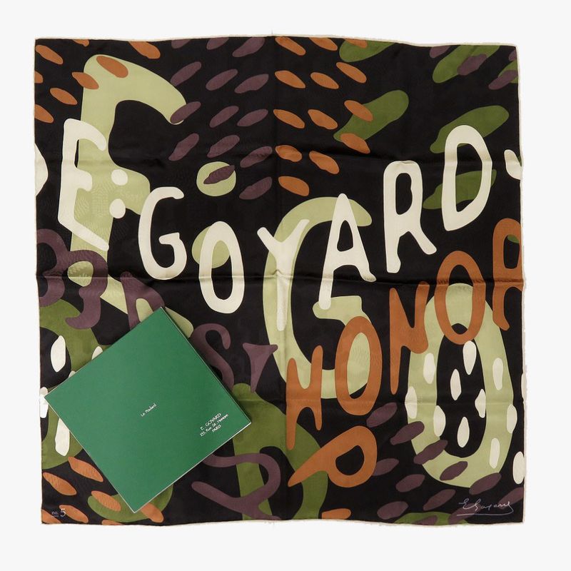 Goyard No5 Silk Black Scarf 0168 Goyard