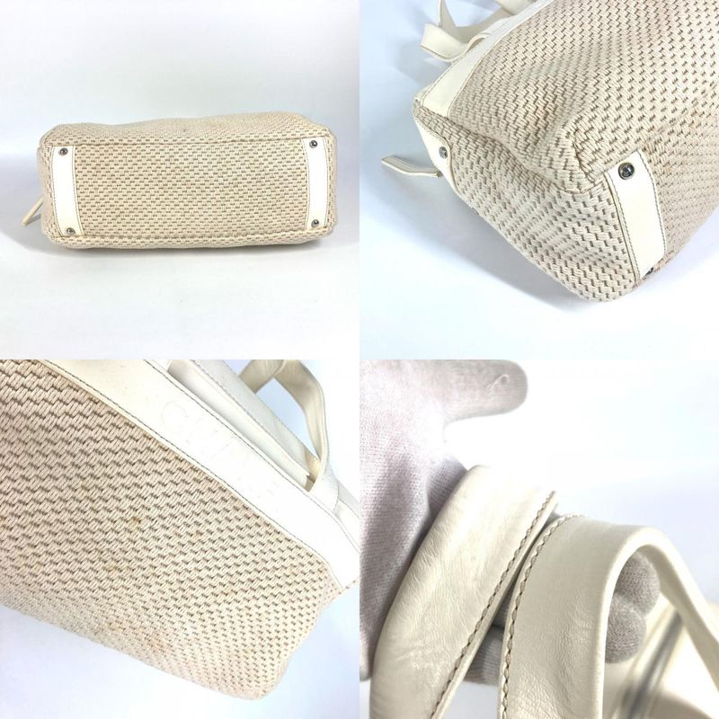 Chanel Handbag CC Coco Logo Leather / Canvas Beige