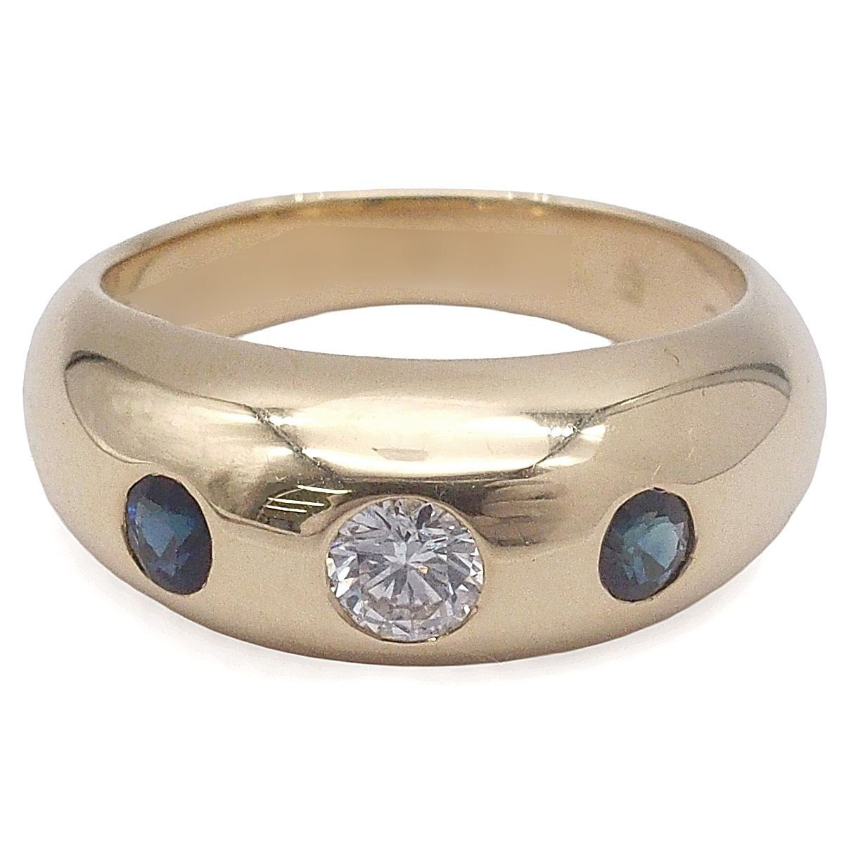 Cartier Mimi Ring Blue Yellow Gold Diamond Sapphire 52 — view 2