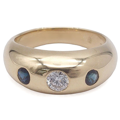Cartier Mimi Ring Blue Yellow Gold Diamond Sapphire 52 — view 2