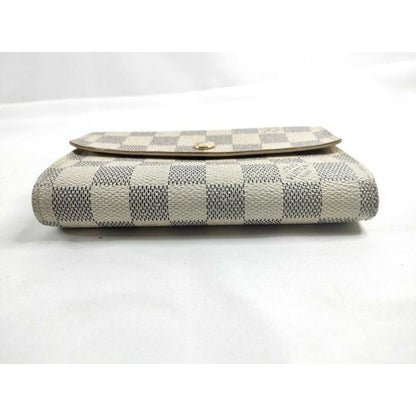 Louis Vuitton Trifold Wallet Portefeuille Alexandra Azur Damier Gold — view 4