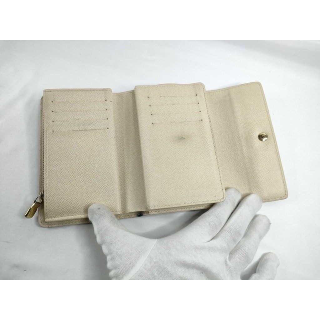 Louis Vuitton Trifold Wallet Portefeuille Alexandra Azur Damier Gold — view 5