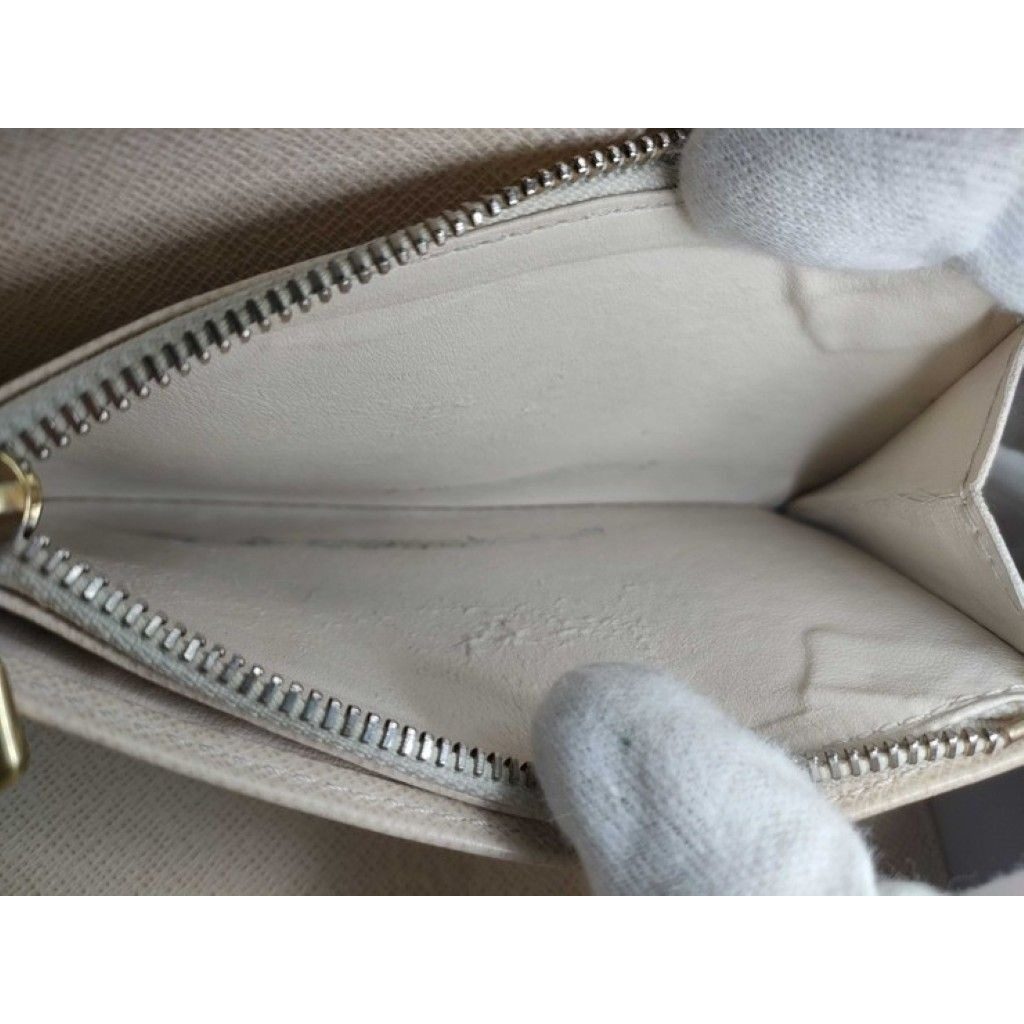 Louis Vuitton Trifold Wallet Portefeuille Alexandra Azur Damier Gold — view 8