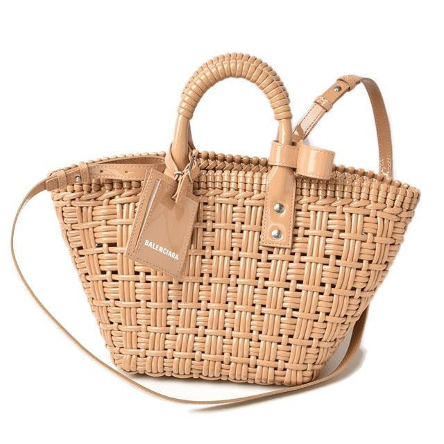 Balenciaga Shoulder Bag Basket Bistro XS Enamel