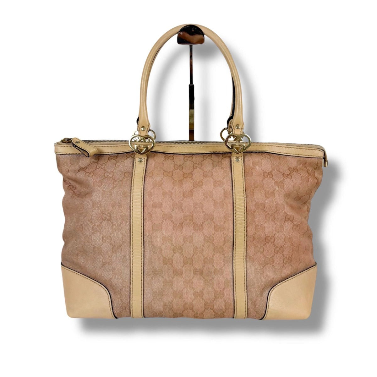 Gucci GG Canvas Tote Pink Beige Bree — view 10