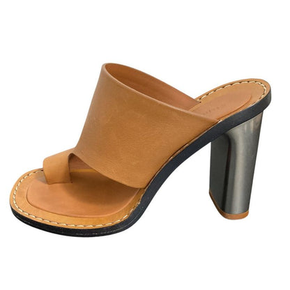 Good Celine Phoebe Period Metal Heel Thong Sandals Size 35 Approx 22cm (8.66in)