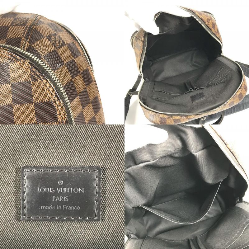 Louis Vuitton Backpack Sac Jake N41558 Damier Canvas Black Brown