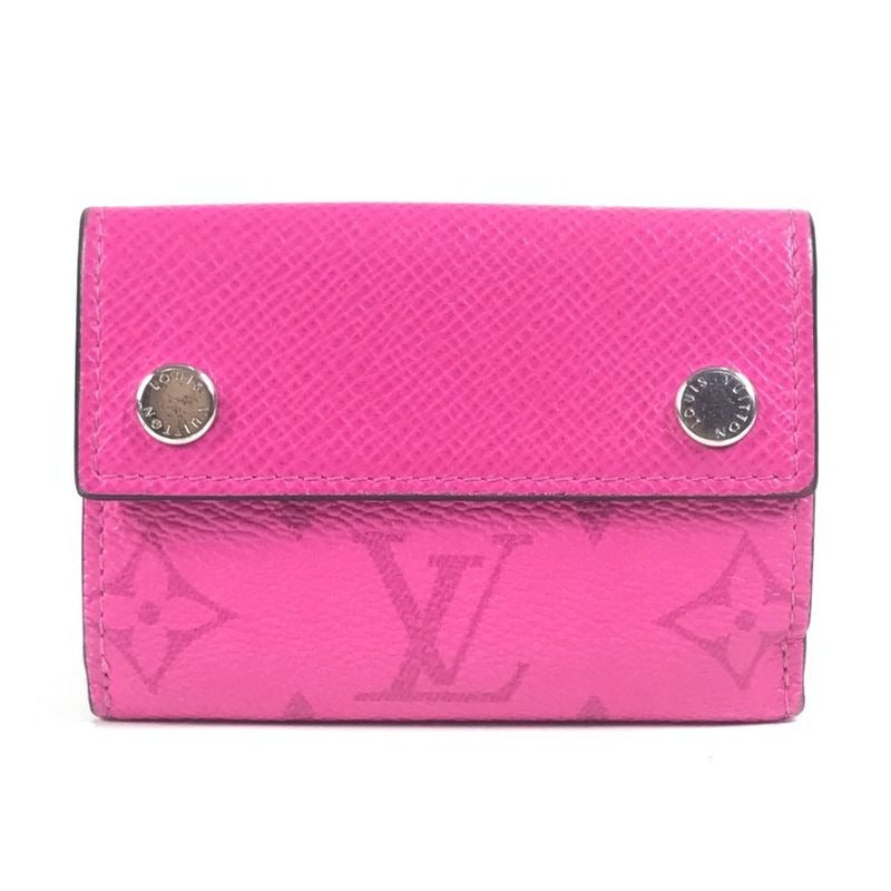 Louis Vuitton Trifold Wallet Diss Cabas Lee Compact Taiga Leather