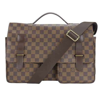 Louis Vuitton Shoulder Bag Broadway N42270 Damier Ebène Brown Gold Hardware