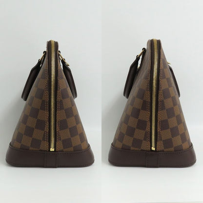 Louis Vuitton Alma N51131 Damier Ebene Handbag Brown Old Shape Gold