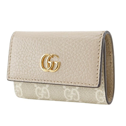 Gucci Double G GG Supreme Canvas Current Leather Ladies Key Case