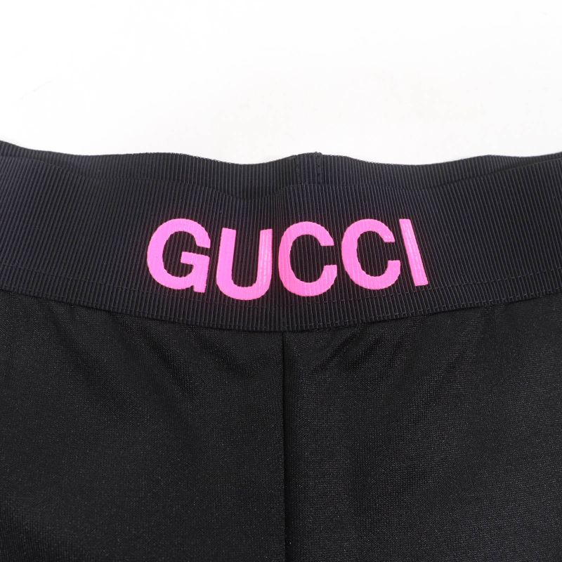 Gucci 22SS 688421 Logo Design Biker Shorts Leggings Half Pants Black S Made In