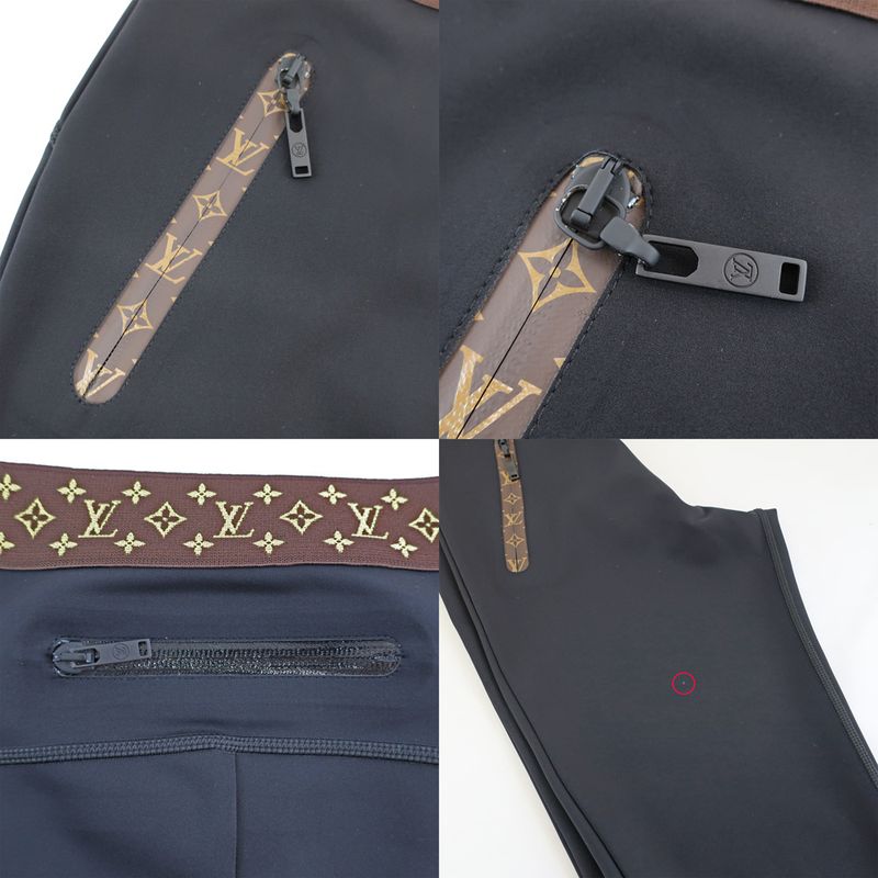 Louis Vuitton Leggings With Elastic Belt Black Size 36 Spats Fashion