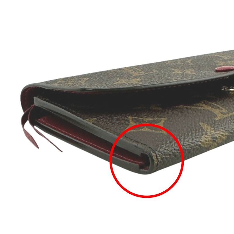 Louis Vuitton M60697 Monogram Fuchsia Portefeuille Emilie Long Wallet Louis